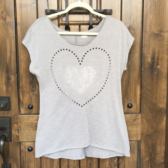 Jennifer Lopez Cutout Sequin Heart Top S - Picture 3 of 7